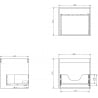 Mexen Box-A armoire de salle de bain sous vasque 50 cm, 1 tiroir, gris mat - 91AX0-0500-470-1-62