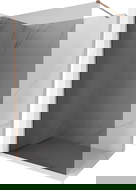 Mexen Kioto-X paroi de douche Walk-in 80 x 200 cm, graphite 10 mm, cuivre brossé - 800-080-101-65-40-X