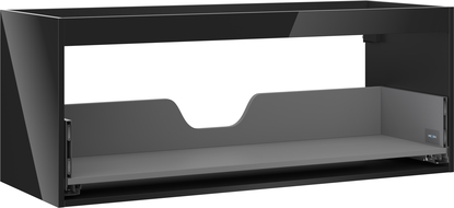Mexen Box-A meuble sous-lavabo 120 cm, 1 tiroir, noir brillant - 91AX0-1200-470-1-70