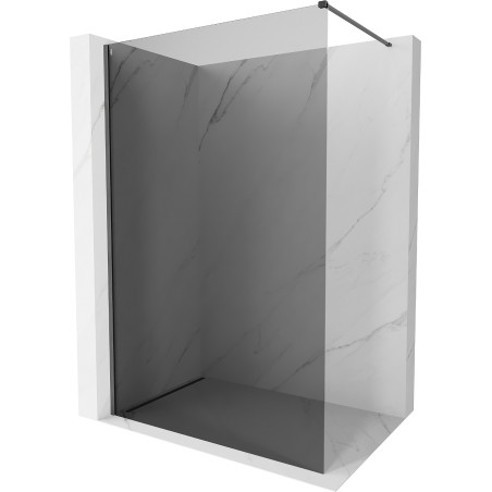 Mexen Kioto-X paroi de douche Walk-in 100 x 200 cm, graphite 10 mm, gris canon brossé - 800-100-101-66-40-X