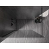 Mexen Kioto-X paroi de douche Walk-in 100 x 200 cm, graphite 10 mm, gris canon brossé - 800-100-101-66-40-X