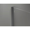 Mexen Kioto-X paroi de douche Walk-in 100 x 200 cm, graphite 10 mm, gris canon brossé - 800-100-101-66-40-X