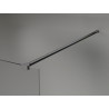 Mexen Kioto-X paroi de douche Walk-in 100 x 200 cm, graphite 10 mm, gris canon brossé - 800-100-101-66-40-X