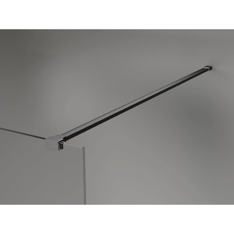 Mexen Kioto-X paroi de douche Walk-in 110 x 200 cm, graphite 10 mm, gris canon brossé - 800-110-101-66-40-X