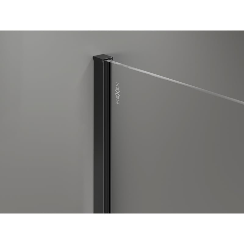 Mexen Kioto-X paroi de douche Walk-in 50 x 200 cm, graphite 10 mm, noir - 800-050-101-70-40-X