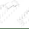 Mexen Kioto-X paroi de douche Walk-in 100 x 200 cm, graphite 10 mm, noir - 800-100-101-70-40-X