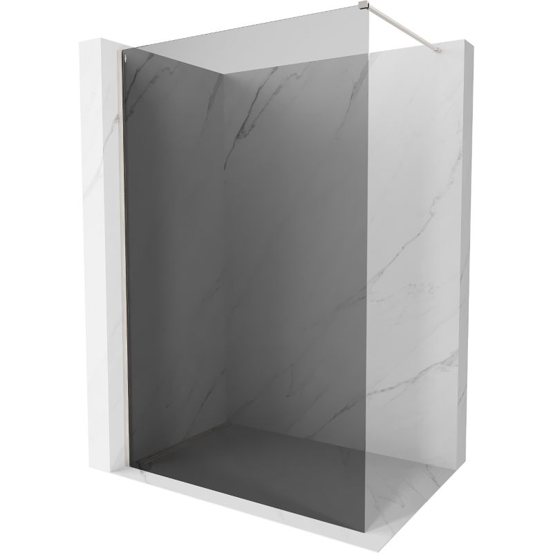 Mexen Kioto-X paroi de douche Walk-in 70 x 200 cm, graphite 10 mm, nickel brossé - 800-070-101-97-40-X