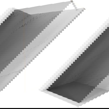 Mexen Kioto-X paroi de douche Walk-in 100 x 200 cm, graphite 10 mm, nickel brossé - 800-100-101-97-40-X