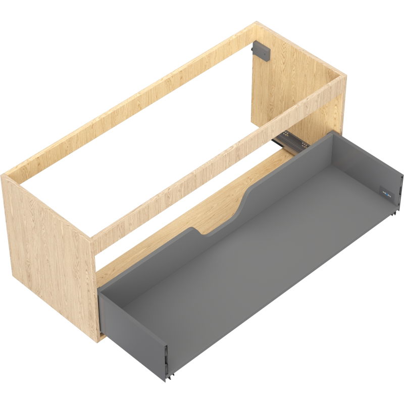 Mexen Box-A corps de meuble sous-lavabo 120 cm, 1 tiroir, chêne - 91AX0-1200-470-1-81
