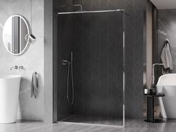 Mexen Kioto-XF paroi de douche Walk-in avec cadre 120 x 202 cm, transparent 10 mm, chrome - 800-120-104-01-00-X