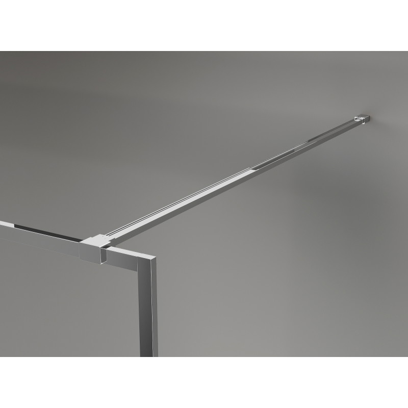 Mexen Kioto-XF paroi de douche Walk-in avec cadre 140 x 202 cm, transparent 10 mm, chrome - 800-140-104-01-00-X