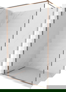 Mexen Kioto-XF paroi de douche Walk-in avec cadre 160 x 202 cm, transparent 10 mm, or rose - 800-160-104-60-00-X