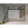 Mexen Omega cabine de douche coulissante 120 x 70 cm, graphite, chrome + receveur de douche Flat, blanc - 825-120-070-01-40-401?