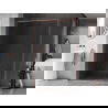 Mexen Kioto-XF paroi de douche Walk-in avec cadre 140 x 202 cm, transparent 10 mm, cuivre brossé - 800-140-104-65-00-X