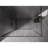Mexen Kioto-XF paroi de douche Walk-in avec cadre 100 x 202 cm, transparent 10 mm, gris fusil brossé - 800-100-104-66-00-X