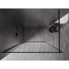 Mexen Kioto-XF paroi de douche Walk-in avec cadre 100 x 202 cm, transparent 10 mm, noir - 800-100-104-70-00-X
