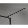 Mexen Kioto-XF paroi de douche Walk-in avec cadre 100 x 202 cm, transparent 10 mm, noir - 800-100-104-70-00-X