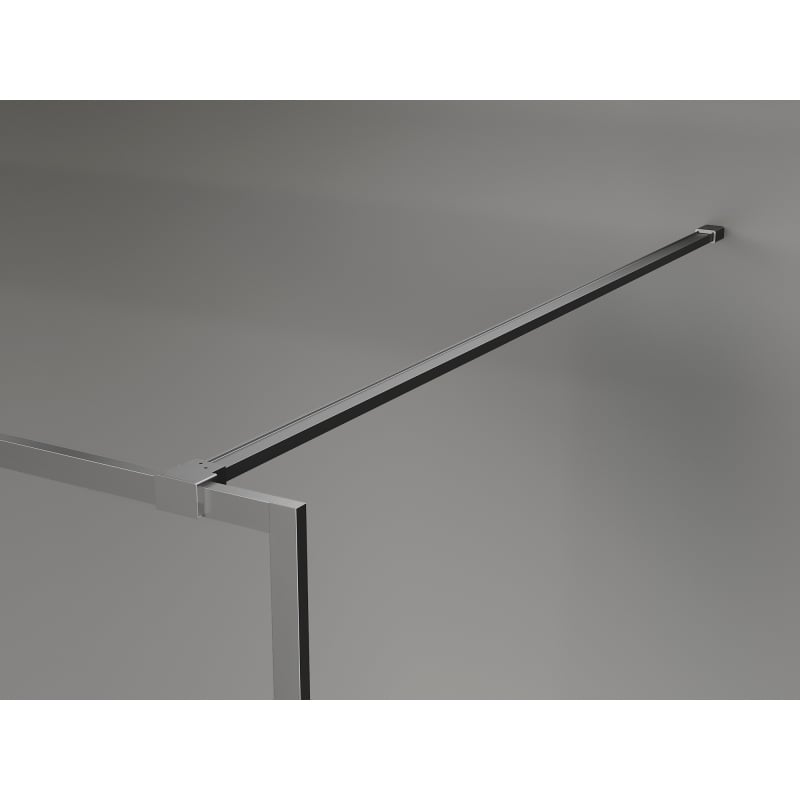 Mexen Kioto-XF paroi de douche Walk-in avec cadre 120 x 202 cm, transparent 10 mm, métal canon - 800-120-104-95-00-X
