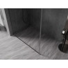 Mexen Kioto-XF paroi de douche Walk-in avec cadre 160 x 202 cm, transparent 10 mm, métal canon - 800-160-104-95-00-X