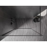 Mexen Kioto-XF paroi de douche Walk-in avec cadre 160 x 202 cm, transparent 10 mm, métal canon - 800-160-104-95-00-X