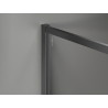 Mexen Kioto-XF paroi de douche Walk-in avec cadre 160 x 202 cm, transparent 10 mm, métal canon - 800-160-104-95-00-X