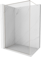 Mexen Kioto-XF paroi de douche Walk-in avec cadre 60 x 202 cm, transparent 10 mm, nickel brossé - 800-060-104-97-00-X