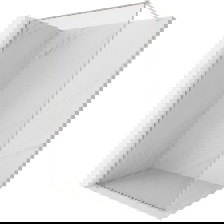 Mexen Kioto-XF paroi de douche Walk-in avec cadre 70 x 202 cm, transparent 10 mm, nickel brossé - 800-070-104-97-00-X