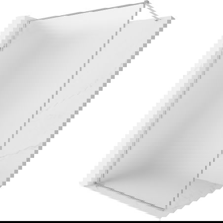 Mexen Kioto-XF paroi de douche Walk-in avec cadre 90 x 202 cm, verre givré 10 mm, chrome - 800-090-104-01-30-X