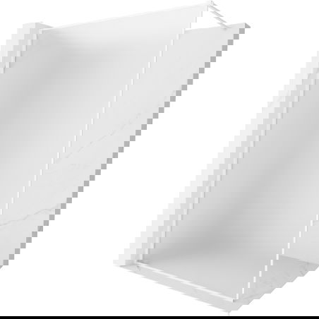 Mexen Kioto-XF paroi de douche Walk-in avec cadre 150 x 202 cm, givrée 10 mm, blanche - 800-150-104-20-30-X