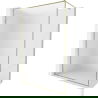 Paroi de douche walk-in avec cadre 60 x 202 cm, givre 10 mm, or - 800-060-104-50-30-X
