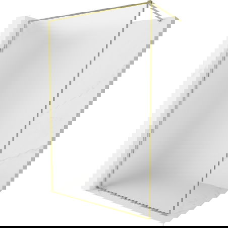 Mexen Kioto-XF paroi de douche Walk-in avec cadre 100 x 202 cm, givré 10 mm, or - 800-100-104-50-30-X