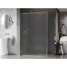 Mexen Kioto-XF paroi de douche Walk-in avec cadre 100 x 202 cm, givre 10 mm, or brossé - 800-100-104-55-30-X