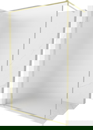 Mexen Kioto-XF paroi de douche Walk-in avec cadre 130 x 202 cm, verre dépoli 10 mm, or brossé - 800-130-104-55-30-X