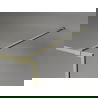 Mexen Kioto-XF panneau de douche Walk-in avec cadre 160 x 202 cm, givré 10 mm, or brossé - 800-160-104-55-30-X