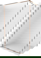 Mexen Kioto-XF paroi de douche Walk-in avec cadre 70 x 202 cm, givre 10 mm, or rose - 800-070-104-60-30-X