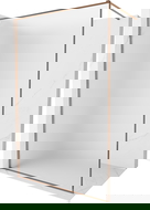 Mexen Kioto-XF Paroi de douche Walk-in avec cadre 90 x 202 cm, givre 10 mm, or rose - 800-090-104-60-30-X