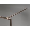 Paroi de douche Mexen Kioto-XF Walk-in avec cadre 160 x 202 cm, givre 10 mm, or rose - 800-160-104-60-30-X