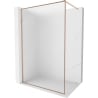 Mexen Kioto-XF panneau de douche Walk-in avec cadre 90 x 202 cm, givré 10 mm, cuivre brossé - 800-090-104-65-30-X