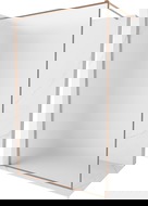 Mexen Kioto-XF paroi de douche Walk-in avec cadre 90 x 202 cm, givre 10 mm, cuivre brossé - 800-090-104-65-30-X