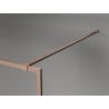 Mexen Kioto-XF panneau de douche Walk-in avec cadre 90 x 202 cm, givré 10 mm, cuivre brossé - 800-090-104-65-30-X