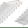 Paroi de douche Walk-in avec cadre 140 x 202 cm, givre 10 mm, cuivre brossé - 800-140-104-65-30-X