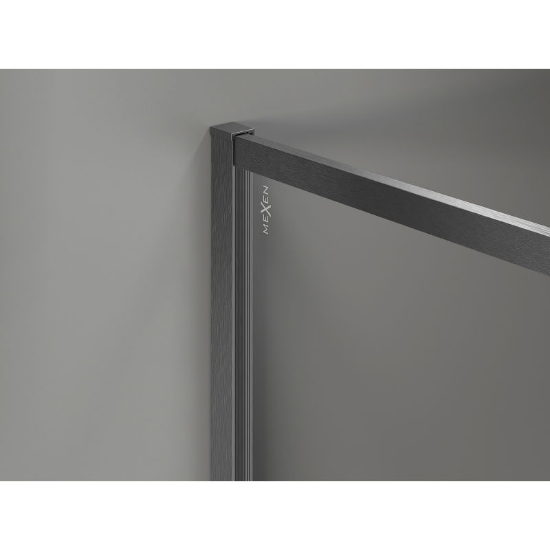 Mexen Kioto-XF paroi de douche Walk-in avec cadre 80 x 202 cm, dépoli 10 mm, gris canon brossé - 800-080-104-66-30-X