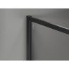 Mexen Kioto-XF paroi de douche Walk-in avec cadre 50 x 202 cm, givre 10 mm, noir - 800-050-104-70-30-X