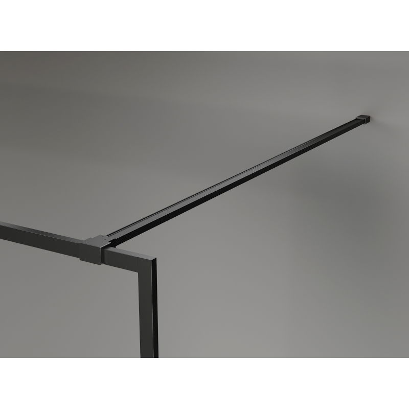 Mexen Kioto-XF paroi de douche Walk-in avec cadre 70 x 202 cm, givrée 10 mm, noire - 800-070-104-70-30-X