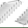Mexen Kioto-XF paroi de douche Walk-in avec cadre 140 x 202 cm, dépoli 10 mm, noir - 800-140-104-70-30-X