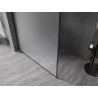 Mexen Kioto-XF paroi de douche Walk-in avec cadre 160 x 202 cm, verre givré 10 mm, noir - 800-160-104-70-30-X
