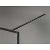 Mexen Kioto-XF paroi de douche Walk-in avec cadre 160 x 202 cm, verre givré 10 mm, noir - 800-160-104-70-30-X
