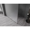 Mexen Kioto-XF paroi de douche Walk-in avec cadre 50 x 202 cm, givre 10 mm, gun metal - 800-050-104-95-30-X