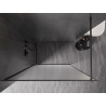 Mexen Kioto-XF paroi de douche Walk-in avec cadre 50 x 202 cm, givre 10 mm, gun metal - 800-050-104-95-30-X