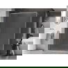 Panneau de douche Mexen Kioto-XF avec cadre 60 x 202 cm, verre dépoli 10 mm, nickel brossé - 800-060-104-97-30-X